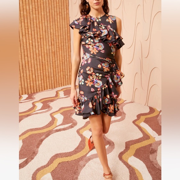 Ulla Johnson Candance Floral Ruffle Minidress Size 0 NWT - Picture 2 of 9